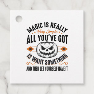 Halloween Magic Pumpkin Vintage Vector Shirt Desig Favour Tags