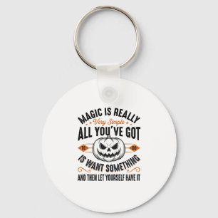 Halloween Magic Pumpkin Vintage Vector Shirt Desig Keychain