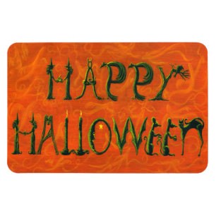 Halloween Magnet "Happy Halloween" figural sign