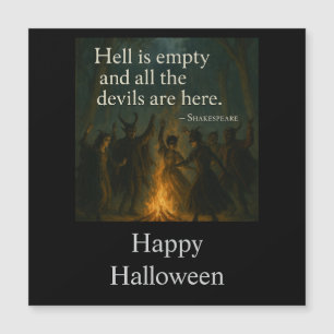 Halloween Magnetic Greetings Card - Hell is Empty