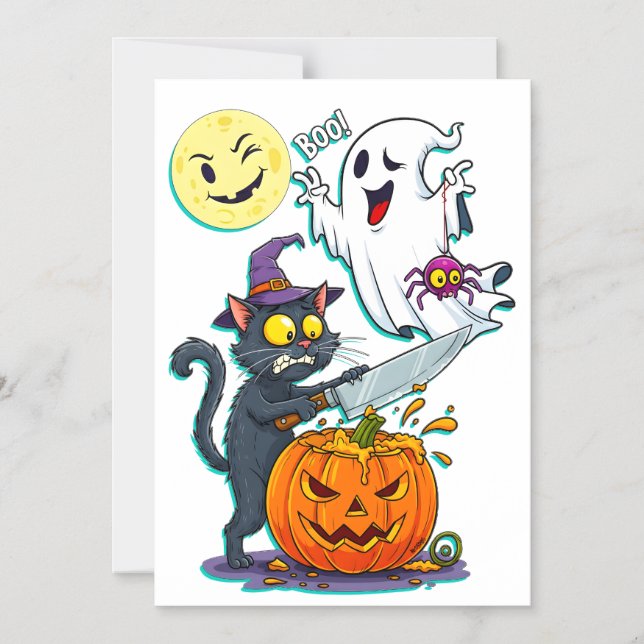 halloween magnetic invitation (Front)