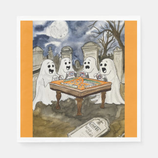 Halloween Mahjong Ghosts Napkin
