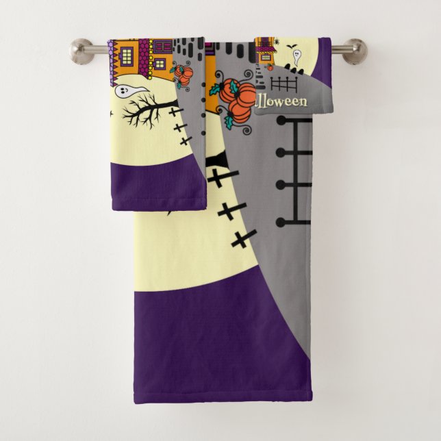 Halloween Maison hantée Noir chauve Pleine lune Fa (En situation)