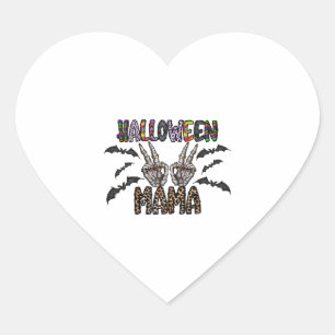 Halloween Mama    Heart Sticker