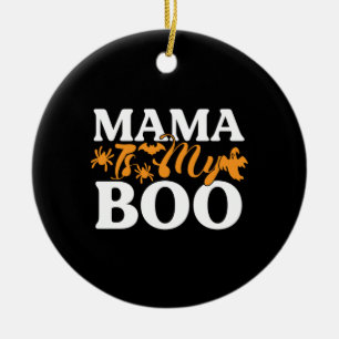 Halloween Mama Is My Boo Birthday Ceramic Ornament