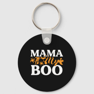 Halloween Mama Is My Boo Birthday Keychain