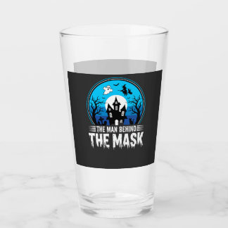 Halloween Man Behind the Mask Haunted House Glass