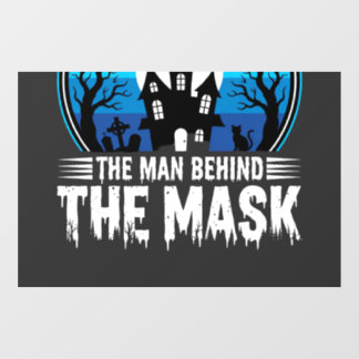 Halloween Man Behind the Mask Haunted House Window Cling