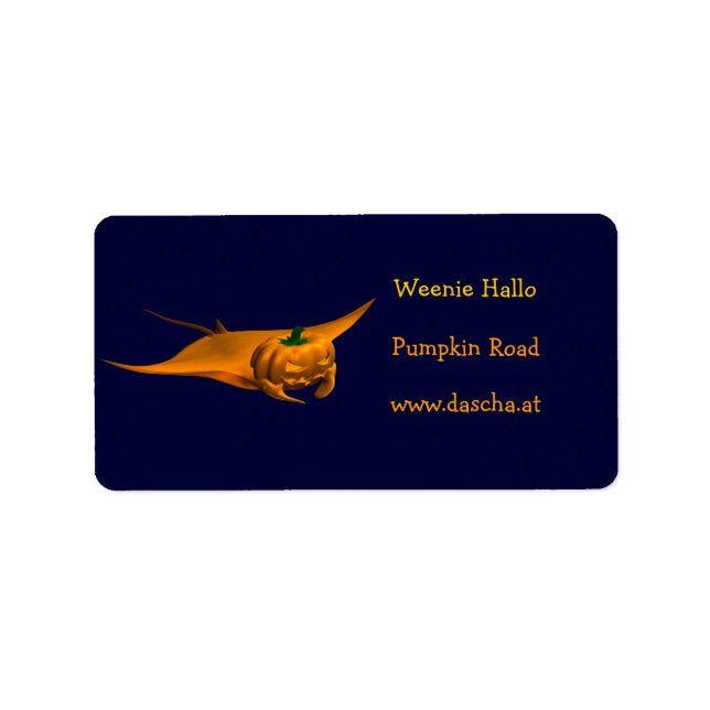 Halloween Manta Ray Label (Front)