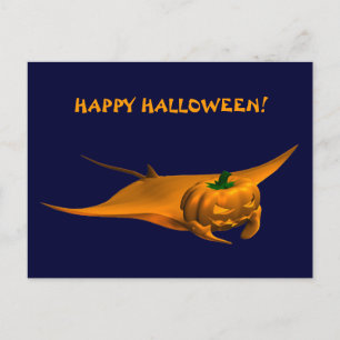 Halloween Manta Ray Postcard