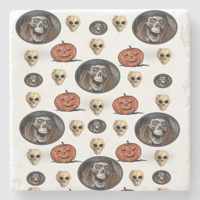 Halloween Marble Stone Coaster (Front)
