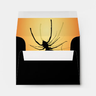 Halloween Mariage RSVP Enveloppes Orange Spider