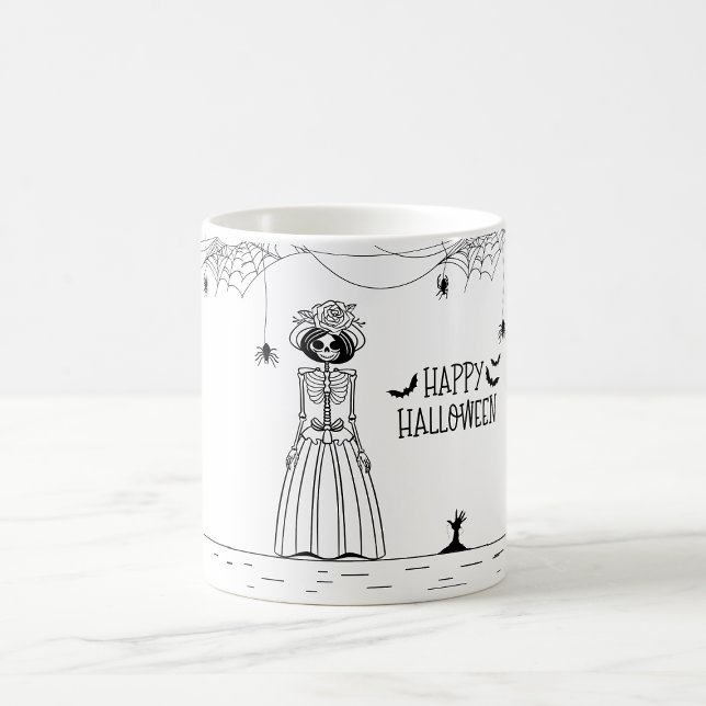 Halloween Mariée Skeleton Coffee Mug (Créateur téléchargé)
