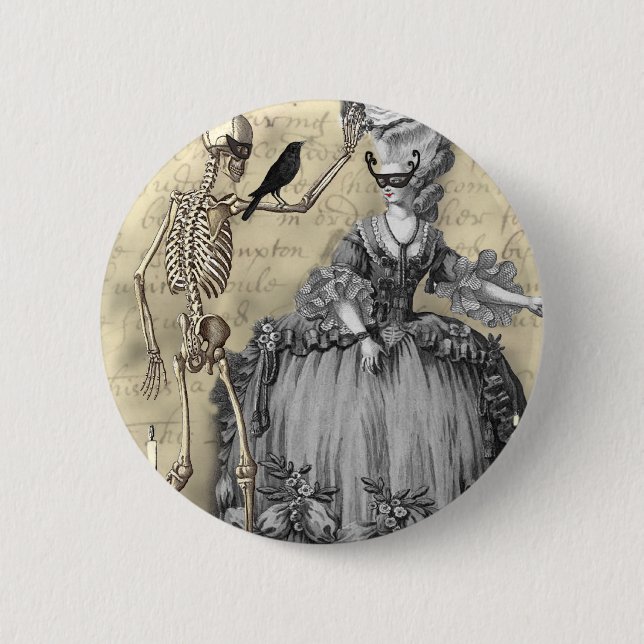 Halloween Masquerade Ball 2 Inch Round Button (Front)