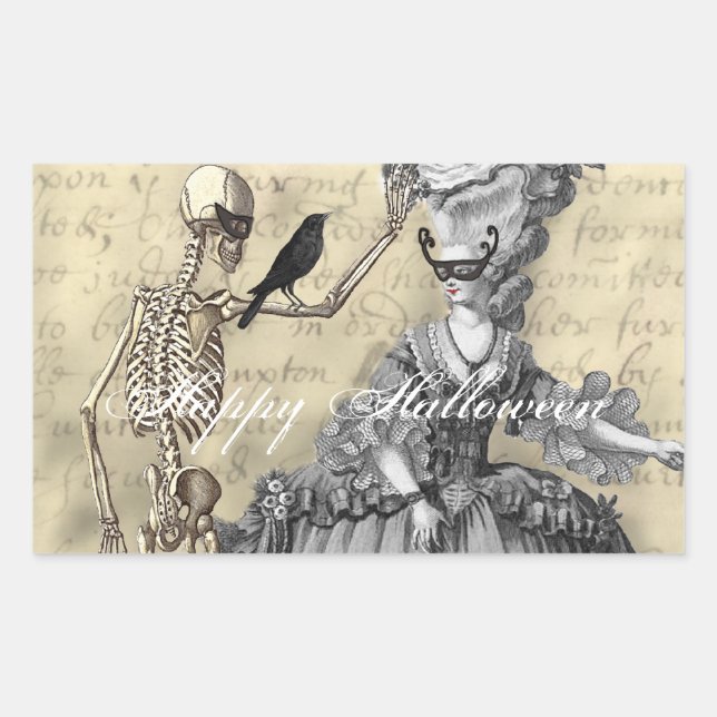 Halloween Masquerade Ball Sticker (Front)