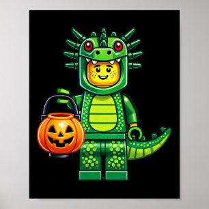 Halloween Master Builder Dragon Kids Building Bloc Poster