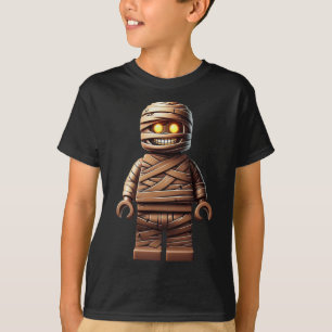 Halloween Master Builder Mummy Kids Building Block T-Shirt
