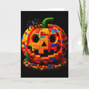 Halloween Master Builder Pumpkin Kids Building Blo Card