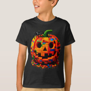 Halloween Master Builder Pumpkin Kids Building Blo T-Shirt
