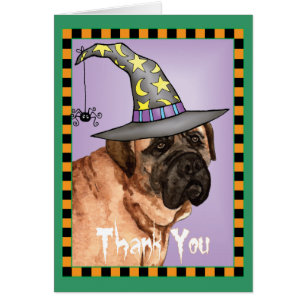 Halloween Mastiff Carte de remerciements