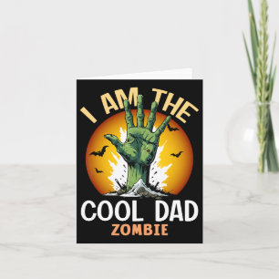 Halloween Matching Cool Dad Zombie Costume Card