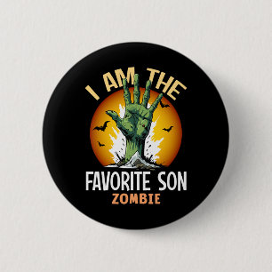 Halloween Matching Favourite Son Zombie Costume 2 Inch Round Button