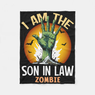Halloween Matching Son In Law Zombie Costume  Fleece Blanket