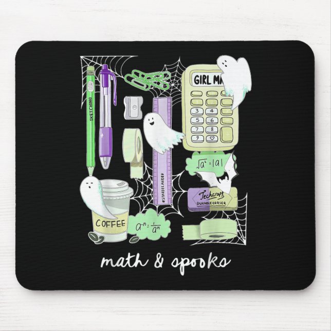 Halloween Math Teacher Ghosts Trig Or Treat Studen Mouse Pad (Front)