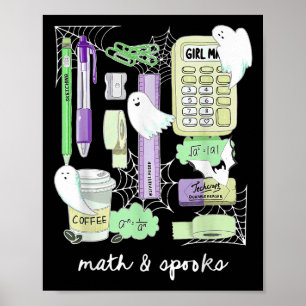 Halloween Math Teacher Ghosts Trig Or Treat Studen Poster