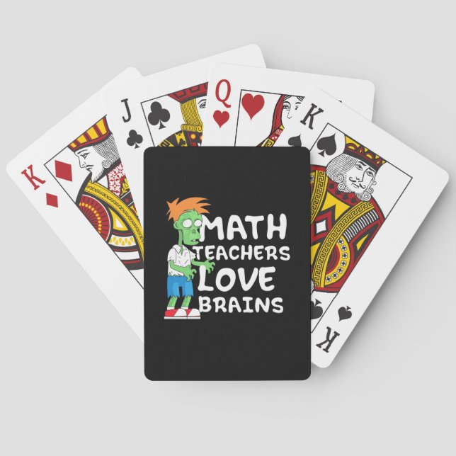 Halloween Math Teacher Love Playing Cards (Back)