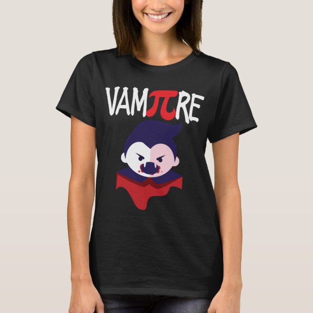 Halloween Math Teacher Vampire Costume Funny Gift T-Shirt (Front)