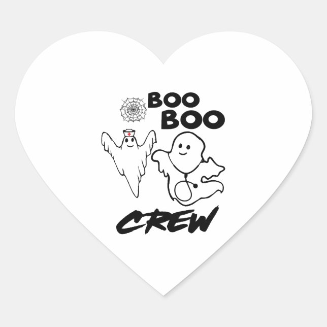 Halloween medics heart sticker (Front)