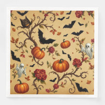 Halloween Medieval French Pattern Paper Napkin