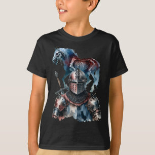 Halloween Medieval Knight Horses Knight Armour Hor T-Shirt