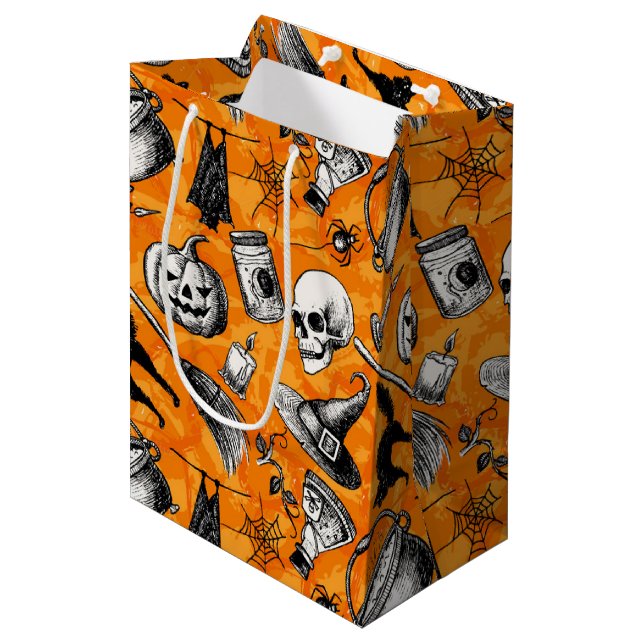 Halloween Medium Gift Bag (Front Angled)