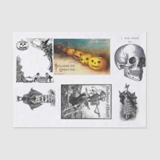 Halloween menagerie decoupage tissue paper