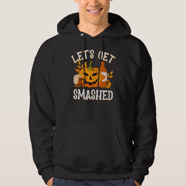Halloween Mens Let's Get Smashed Hoodie (Front)