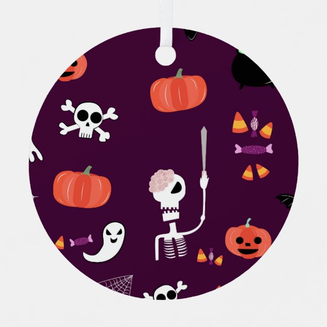 Halloween Metal Ornament (Front)