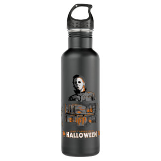 Halloween Michael and House Illustration  710 Ml Water Bottle