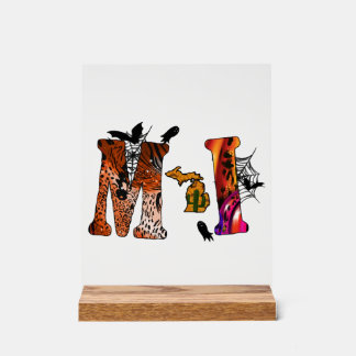 Halloween Michigan Acrylic Sign