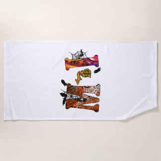 Halloween Michigan Beach Towel