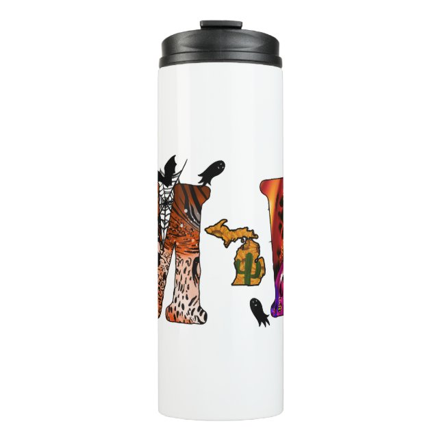 Halloween Michigan Thermal Tumbler (Front)