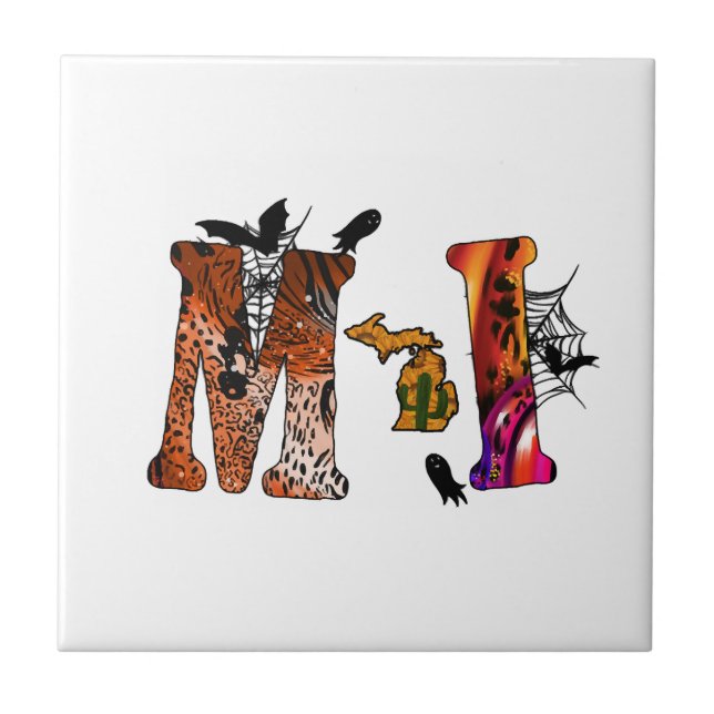 Halloween Michigan Tile (Front)