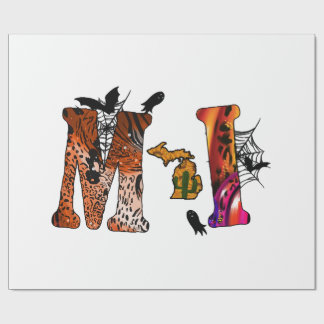 Halloween Michigan Wrapping Paper