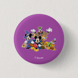 Halloween Mickey & Friends 1 Inch Round Button