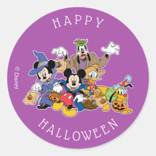 Halloween Mickey & Friends Classic Round Sticker