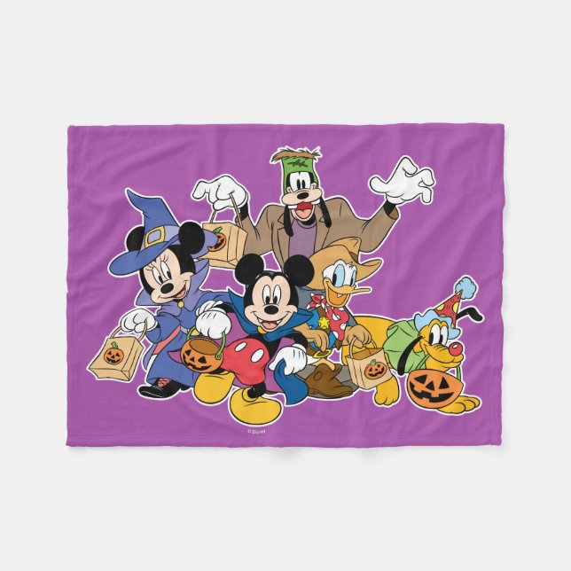 Halloween Mickey & Friends Fleece Blanket (Front (Horizontal))