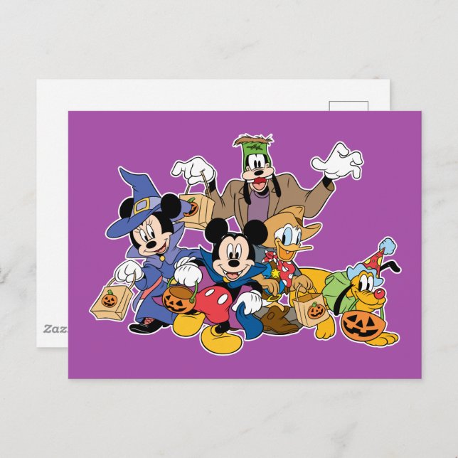 Halloween Mickey & Friends Postcard (Front/Back)