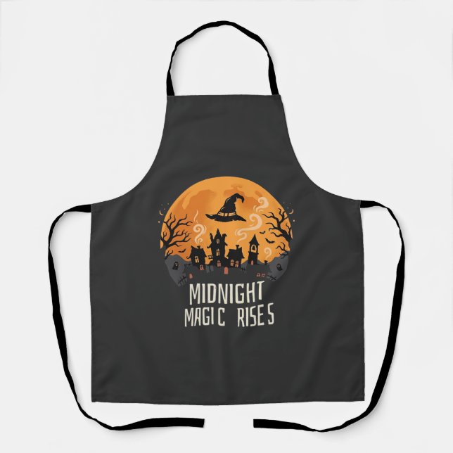 Halloween Midnight Magic Apron (Front)