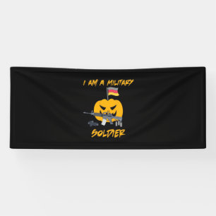 Halloween Military Soldier Banner